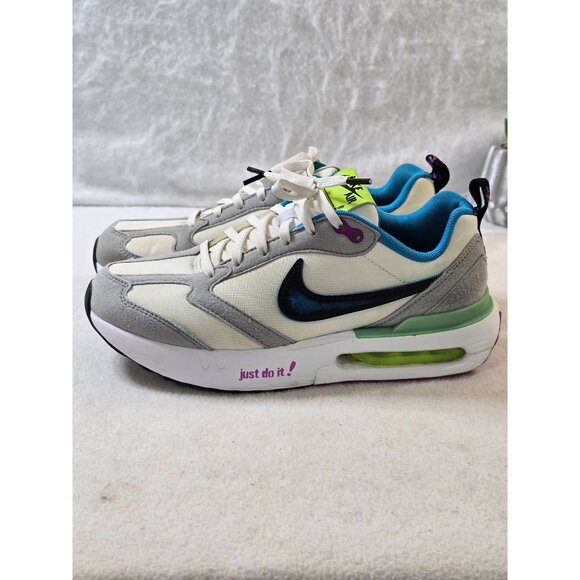 Nike Air Max Dawn GS Grade DX3772 100‎ Sneakers 6Y White/Blue/Gray Mesh & Suede - Picture 7 of 12